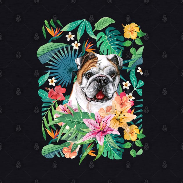 Tropical Brindle English Bulldog 1 by LulululuPainting